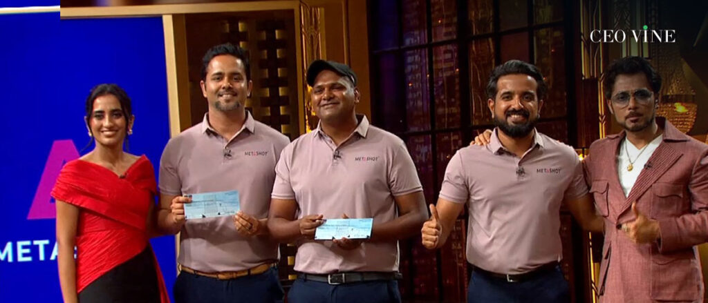 MetaShot Secures Rs 1.6 Crore Deal on Shark Tank India image of Metashot founders - Secures Rs 1.6 Crore Deal on Shark Tank India