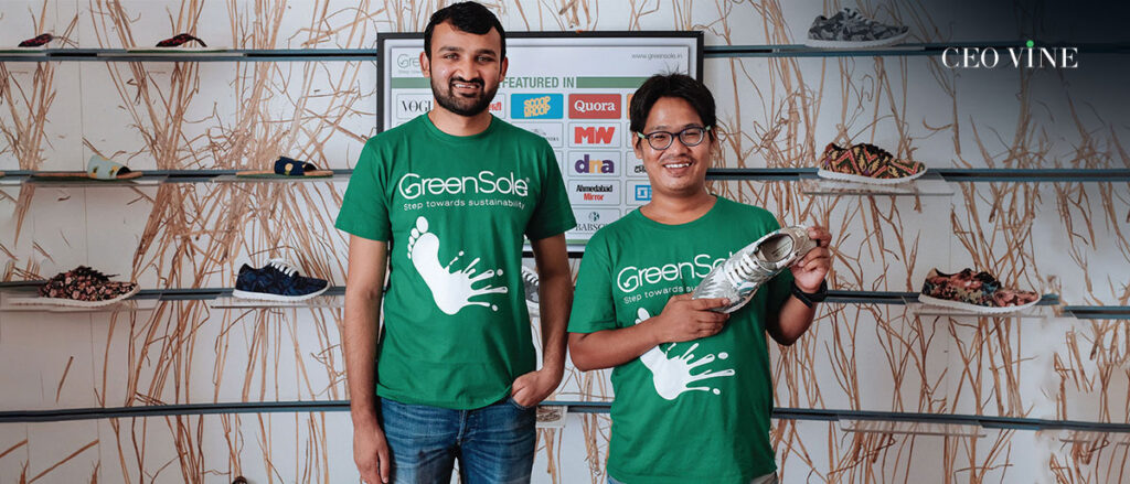 How Greensole Is Fixing the Footwear Waste Problem for India and Beyond image of Greensole founders Shriyans Bhandari and Ramesh Dhami